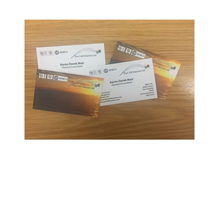 Port Hill Marine leaflets and business cards