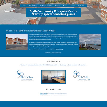 Blyth Community Enterprise Centre website