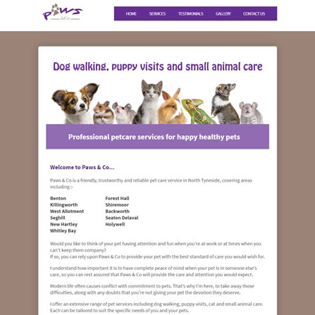 Paws Co Website