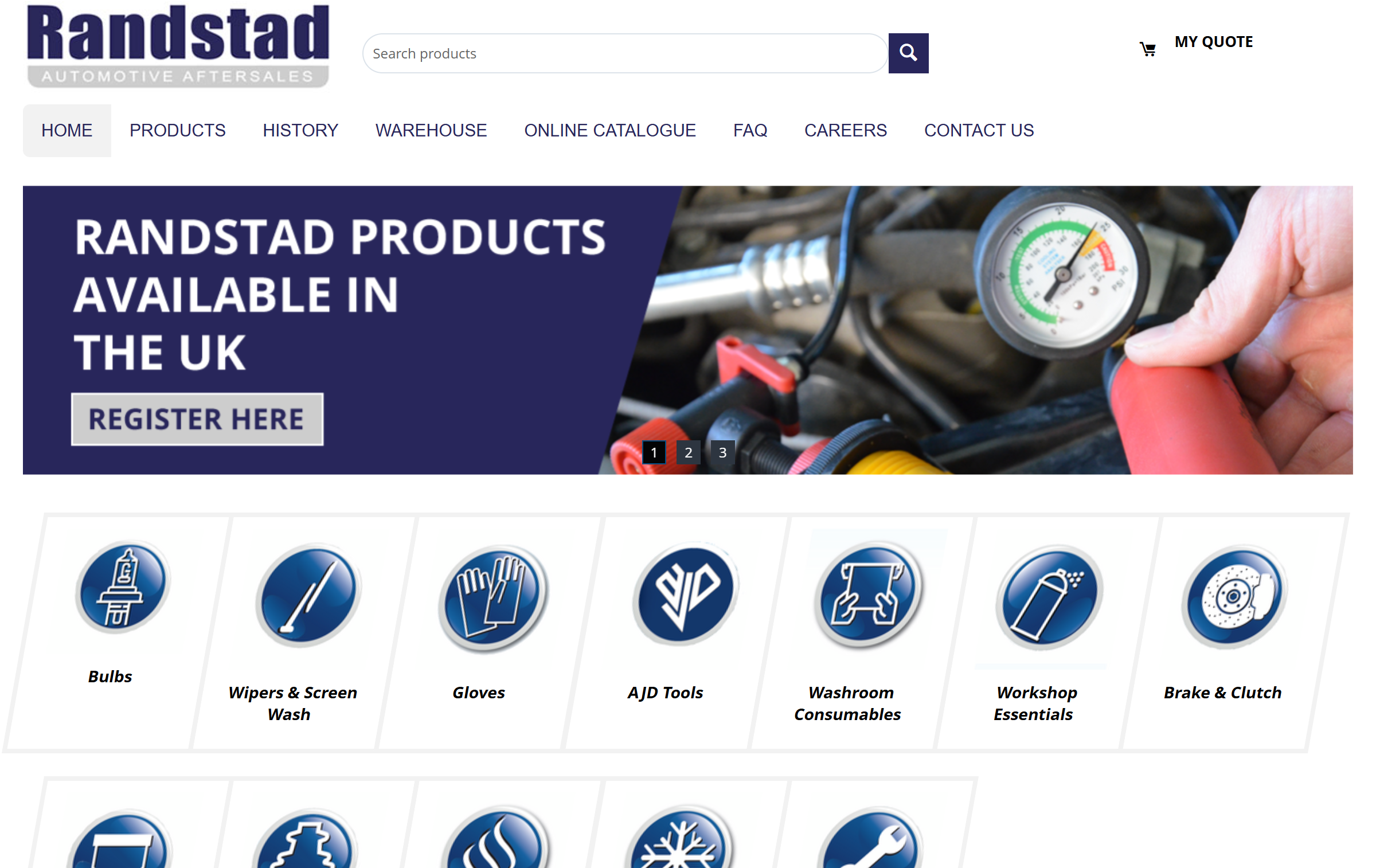 Randstad Ltd ecommerce website developed by Widescope