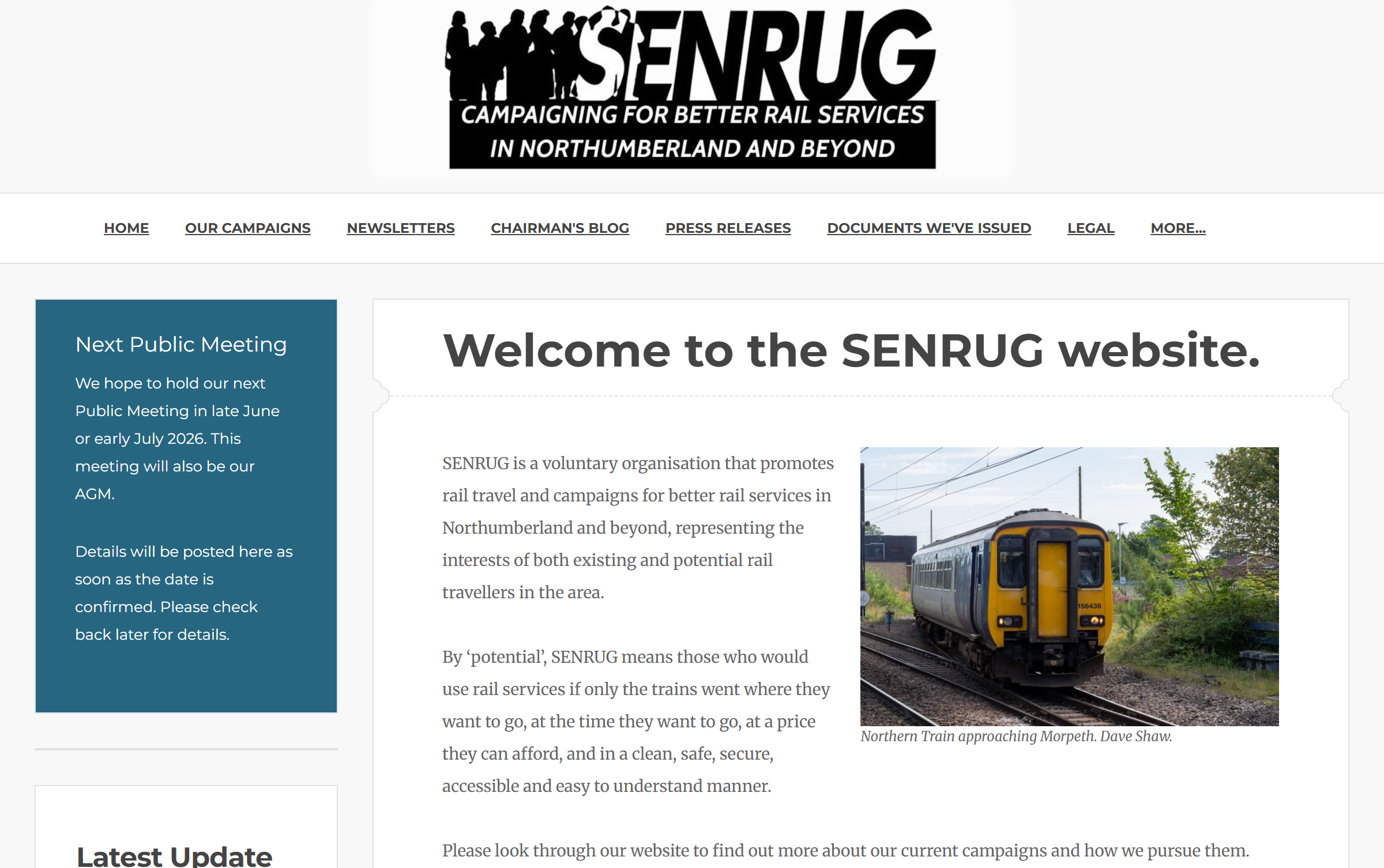 SENRUG website designed by Widescope